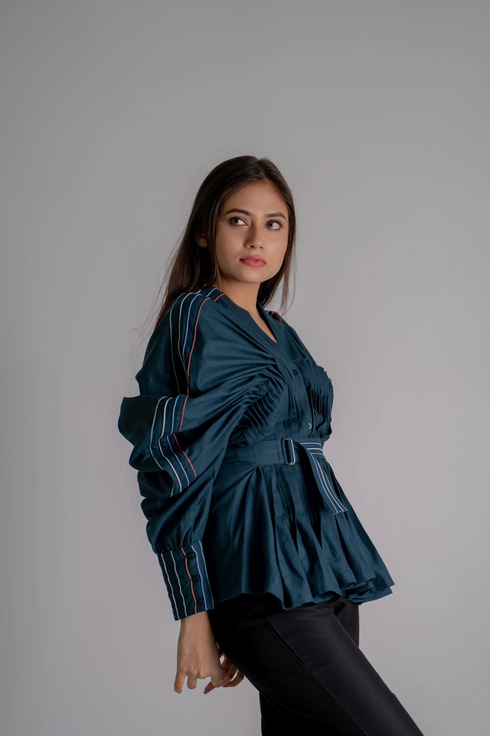 PLEATED DROP SIGNATURE SHIRT